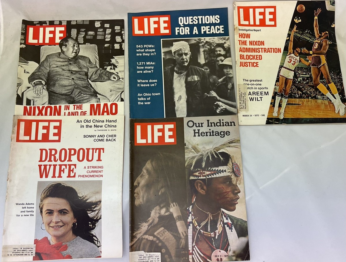 Vintage Lot of 11 - LIFE Magazine LOT DEAL 1971 to 1972 Namath