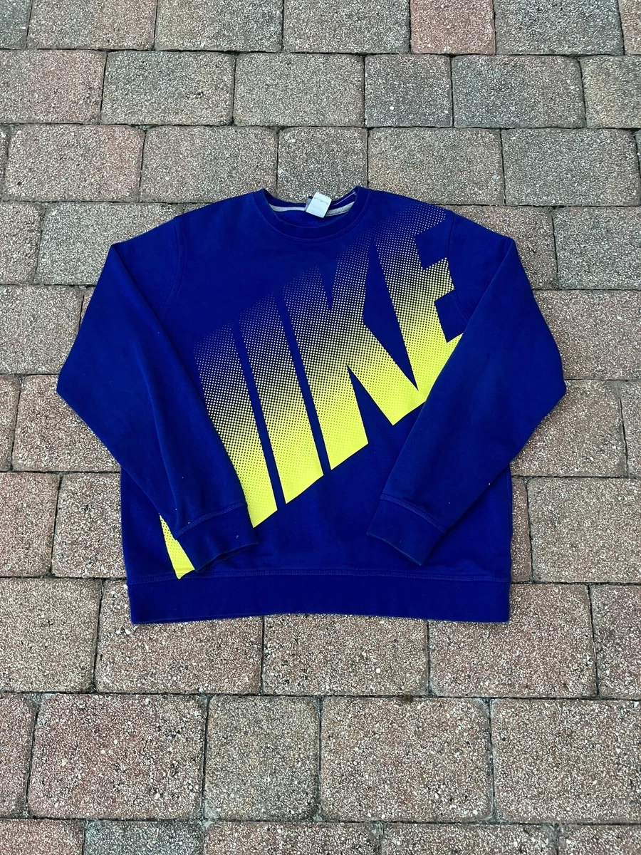 Nike Sweatshirt Adult XL Blue Crewneck Athletic Cotton Big