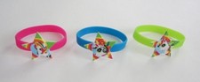 12 Unicorn Rubber Bracelet Kid Princess Enchanted Bday Party Goody Bag Favor