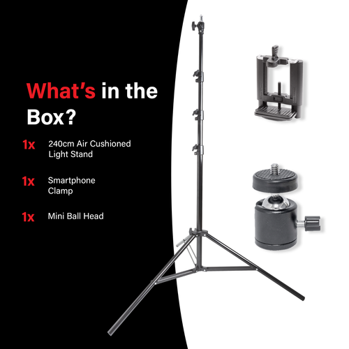 Pixapro Soporte de Luz Acolchado de Aire con Montaje para Smartphone Estudio Fotográfico - Imagen 5 de 9