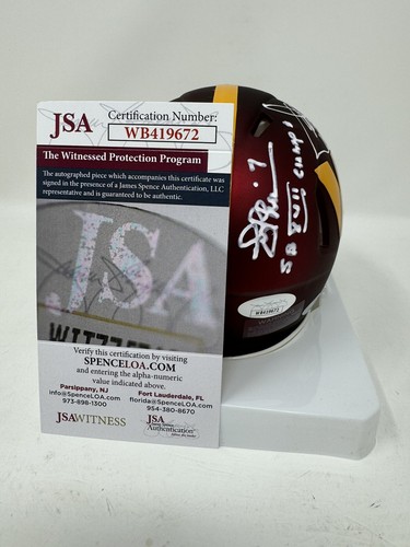 JOE GIBBS JOE THEISMANN SIGNED AUTOGRAPH MINI HELMET WASHINGTON REDSKINS PSA COA - Picture 7 of 8