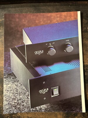 Acurus Mondial Designs Dealer Brochure, Amplifiers A250, L10
