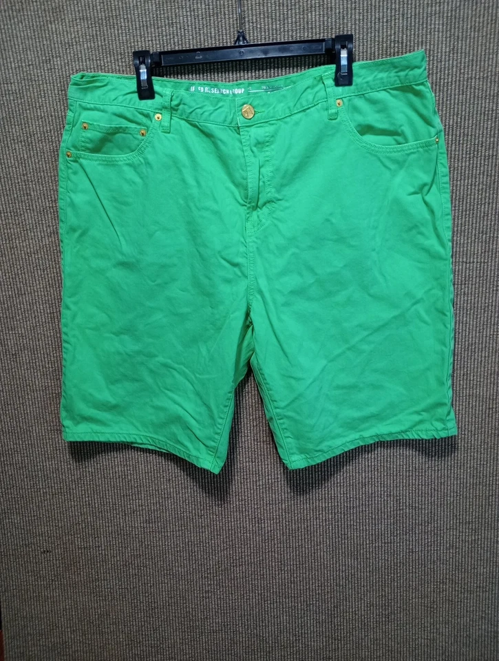 LRG Lifted Research Group Mens True Straight Shorts Green Size 42 - Image 3 of 4