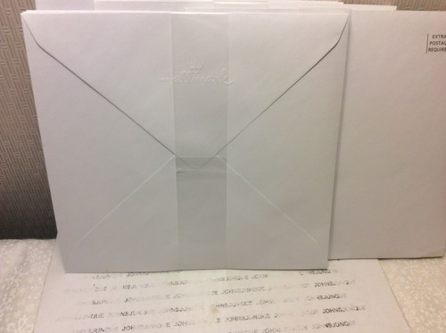 LOTE DE 24 SOBRES DE TARJETAS DE FELICITACIÓN HALLMARK TODOS BLANCOS 6 PULGADAS POR 6-1/2 PULGADAS - Imagen 4 de 4