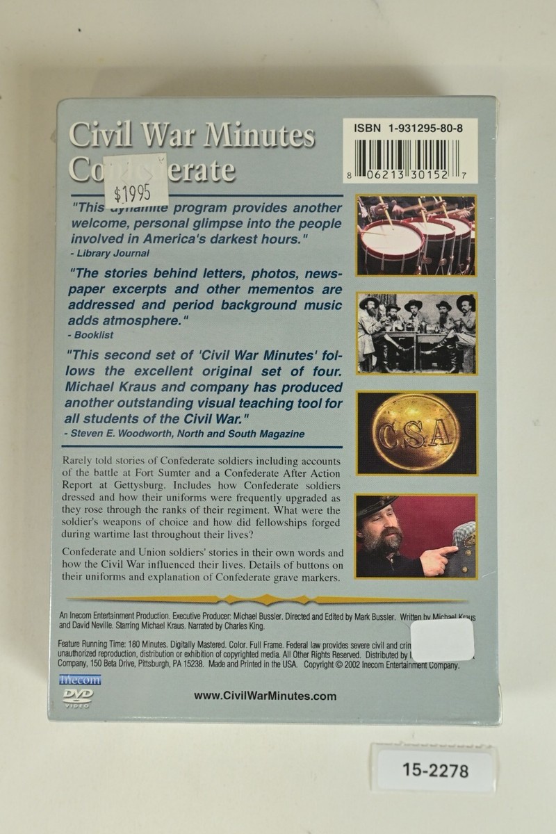 (未使用･未開封品)Civil War Minutes 1 &amp; 2: Confederate [DVD] Civil War Minutes - Confederate Boxed Set (DVD, 2002, 2-Disc