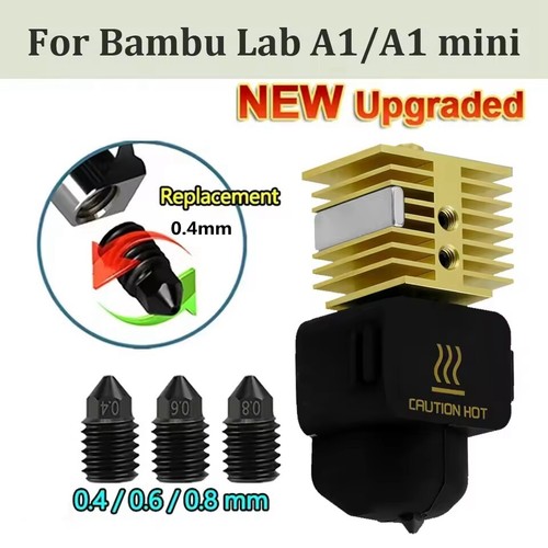 Hotend Kit for Bambu Lab A1/ A1 Mini Hot End Brass Heat Sink 3D Printer Part - Photo 18/27