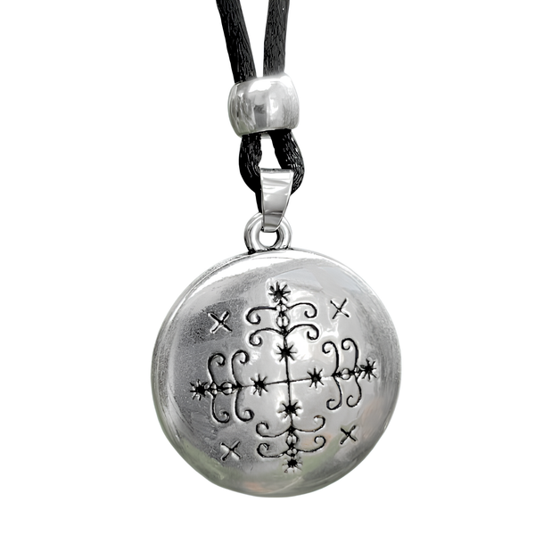 Papa Legba AnhäNger Loa Veve Voodoo Talisman Perlen Bindekordel Halskette-image