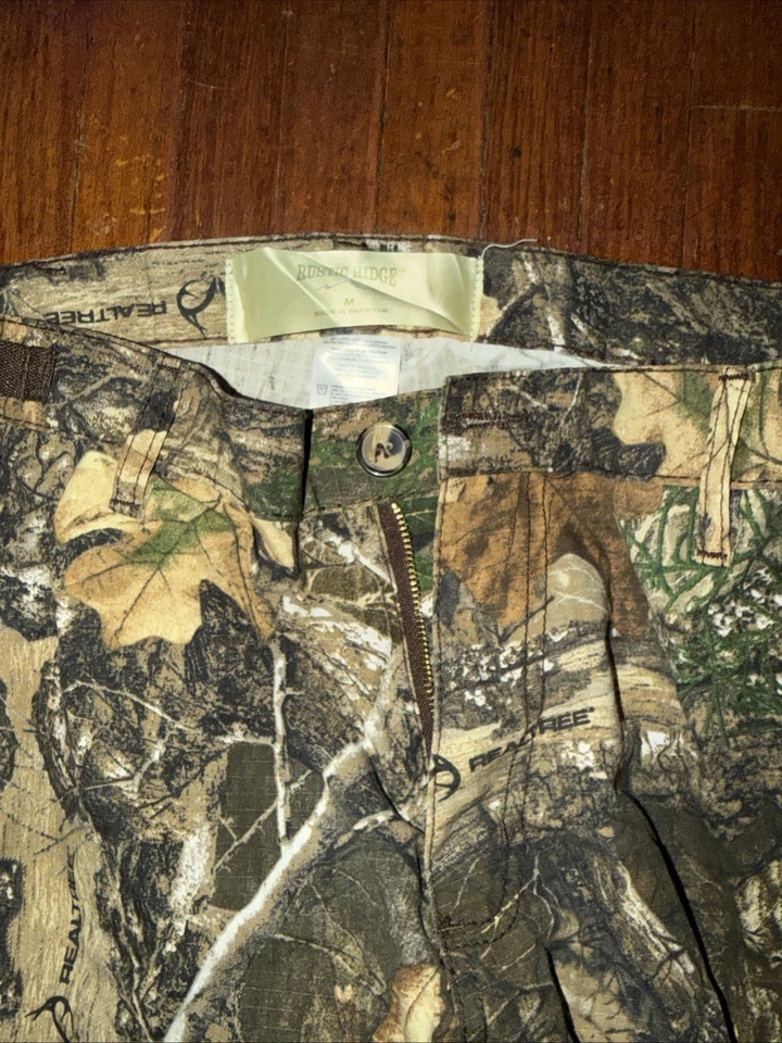 Камуфляжные штаны Rustic Ridge для мальчиков средний размер Realtree Edge карманы для охоты - Изображение 2 из 4