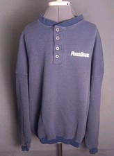 Vintage 90s Russell Athletic PENN STATE Sweatshirt Mens XXL Navy USA Button Neck