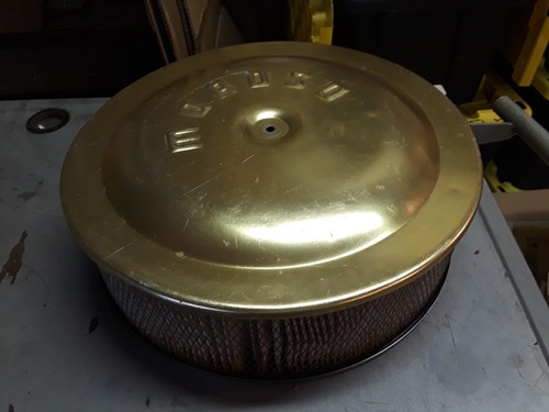 USED Vintage Moroso GOLD aluminum 14 " air cleaner