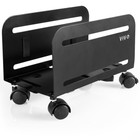 VIVO Black Computer Desktop ATX Case CPU Rolling Stand Adjustable Cart Holder