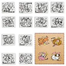 Twelve Constellations Clear Stamps for Card Making Animal Background Rubber