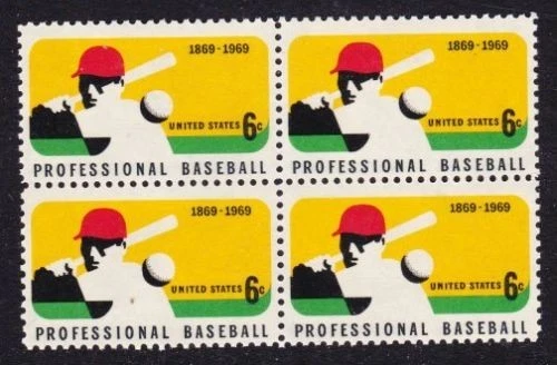 U S Scott #1381  6c Professional Baseball Block of Four (4) Mint NH - Image 3 of 3