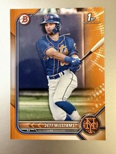 2022 Bowman Draft Jett Williams 17/25 Orange Parallel 1st Top Prospect #BD-190