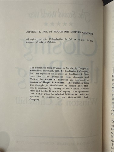 The Second World War Complete 6 Volume Set Winston S Churchill Military History - Foto 5 di 17