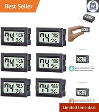 Ultimate 6 Pack Mini Temperature Humidity Monitors for Various Environments