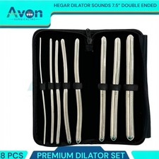 GERMAN NON MAGNET 8 PCS  HEGAR DILATOR SOUNDS SET 7.5"GYNO SURGICAL INSTRUMENTS 