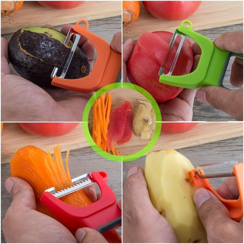3Ps Potato Peeler Vegetable Grater Cabbage Cutter Slicer Stainless Steel Kitchen - Picture 6 of 7