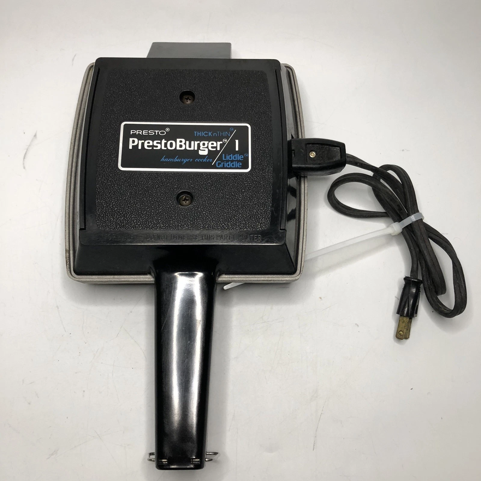 Presto Burger 1 Thick n Thin Liddle Griddle Electric Hamburger Cooker Vintage