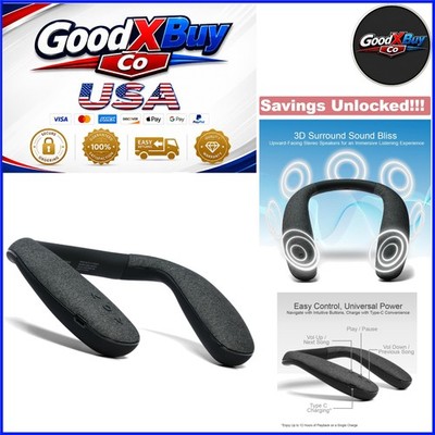 JY508 Wireless Neckband Speaker 3D Surround Sound 12H Play Low Latency