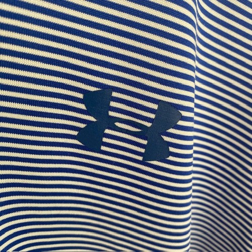Under Armour The Performance Polo blu e bianca a righe - XL - Foto 5 di 5