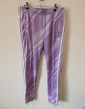 Adidas Womens Purple Track Pants Size Medium