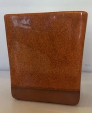 Vintage USA Pottery Vase Burnt Orange Retro MCM Ceramic Made In USA