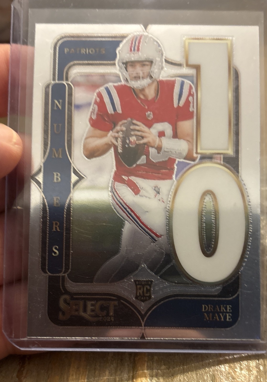 2024 Panini Select - Select Numbers Drake Maye #20 Silver Prizm (RC)