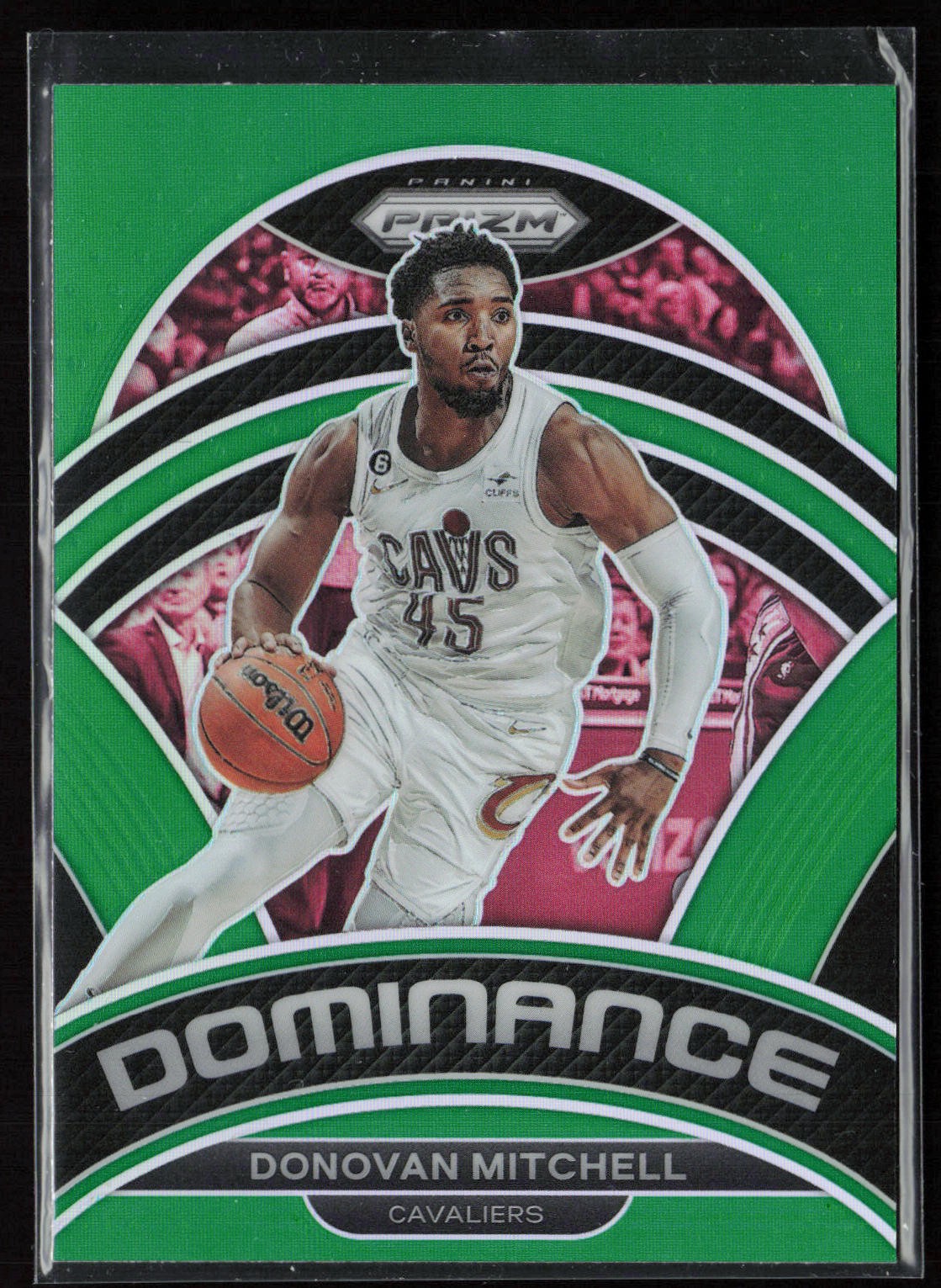 Donovan Mitchell 2022-23 Panini Prizm #14 Dominance Prizms Green Cavaliers