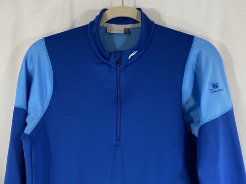 KJUS Diamond Fleece Half Zip Jacket Stretch Ski Golf Mid Layer Blue Men 52 Large - Picture 2 of 12