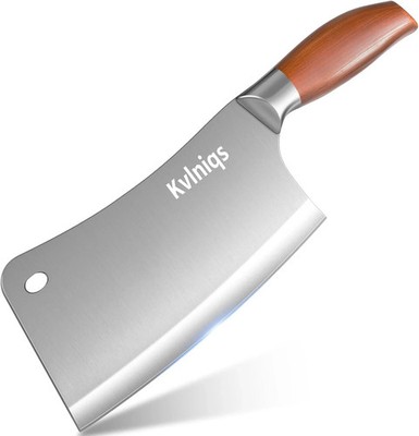 Butcher Knife Meat Cleaver, Heavy Duty Bone Chopper, Multipurpose Kitchen 7-Inch