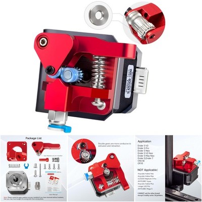 Dual Gear Ender 3 Extruder Nema 17 Stepper Motor 3D Printer Upgrade