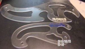 2 Staedtler Drafting Tool Germany & French Curve 971-40-15-8 3/4''/971 40-6 -5''
