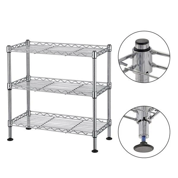 Cabinet Organizer 3-Tier Counter Top Adjustable Shelving Unit Kitchen Under Sink - Image 3 of 4