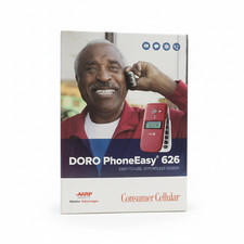 Doro PhoneEasy 626 Consumer Cellular Flip Phone Sealed 3G 2MP Camera