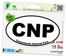Canyonlands National Park Oval Vinyl Car Bumper Window Sticker Small - 3" x 2"