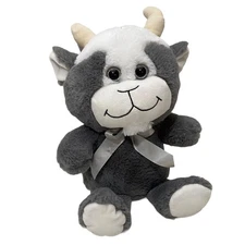Glitter Eyes Goat Plush 17" Gray Stuffed Animal Farm Pets Anthropomorphic