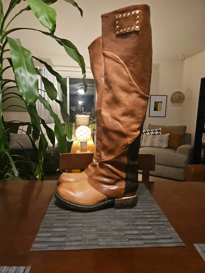 A.S.98 Ardie Knee High Boot, Color Whiskey SZ  EU 37-US 6.5-7 NWOB MSRP $599.95 - Image 2 of 4