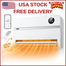 Dreo Smart Wall Heater Electric 1500W Adjustable Thermostat Oscillation Timer