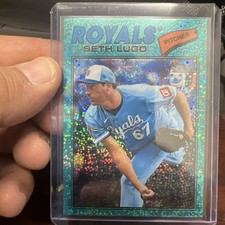 2026 Topps Heritage - Seth Lugo #192 Chrome Light Blue Sparkle Refractor
