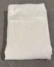 Bare Queen SZ Flat Sheet Only White 100 Polyester Mint Condition