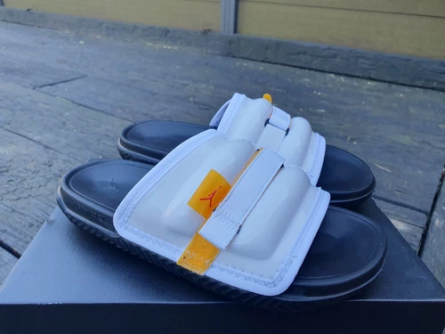 Nike Air Jordan Super Play Slide White Taxi UK 7 EUR 41 US 8 DM1683 170 cursori