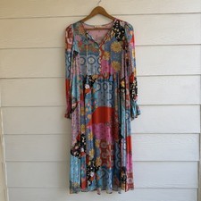 Spell & The Gypsy Cha Cha Boho Midi Dress Free People Small Tassels Patchwork