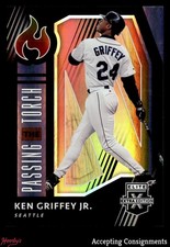 2021 Elite Extra Passing the Torch #8 Julio Rodriguez ROOKIE / Ken Griffey Jr.