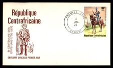 Mayfairstamps Central Africa FDC 1976 Man in Uniform US Bicentennary First Day C