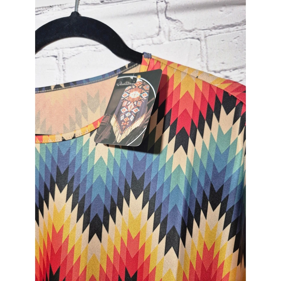 Nuevo con etiquetas Poncho Serape Talla Única Flecos Bohemio Festival Serape 240 Foto 4 de 4
