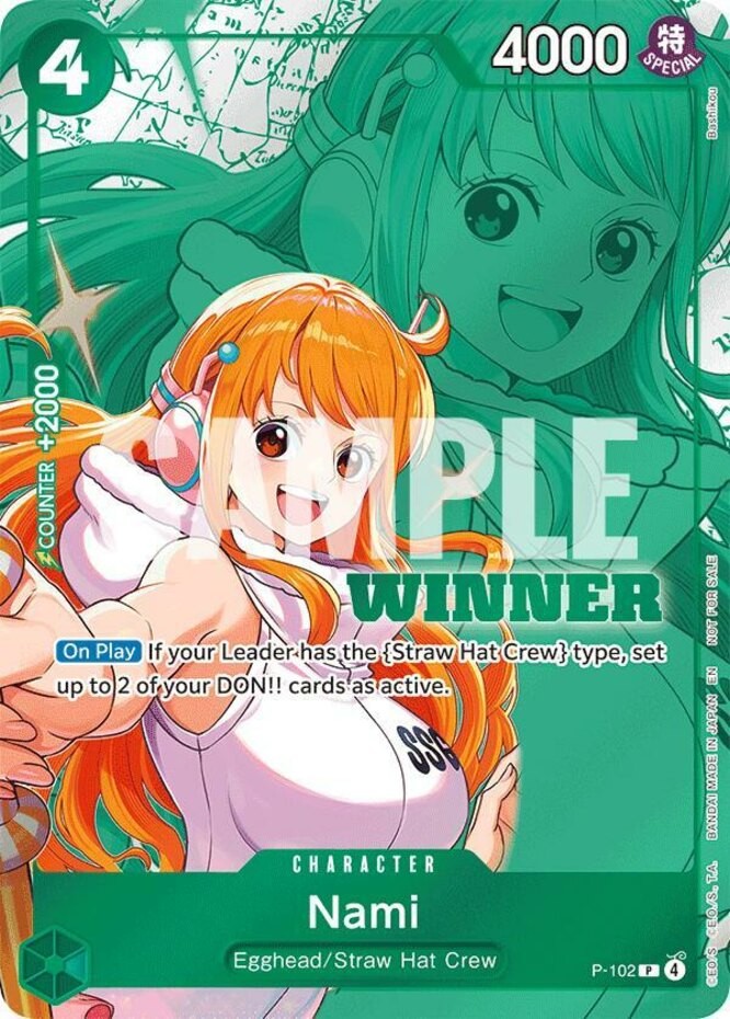 NM-Mint, English One Piece Nami (Winner Pack 2026 Vol. 2) - P-102 - P - Foil One