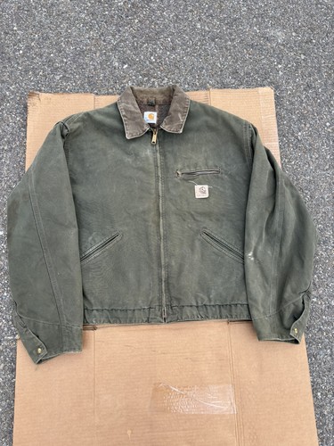 Vintage Carhartt Detroit Jacket Jb0866 Moss Faded Green XL/L J97
