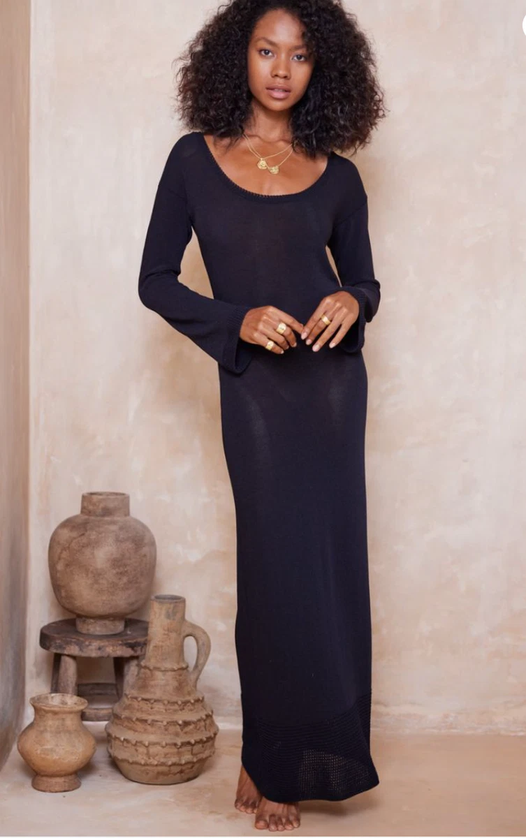 knee length dresses for ladies Tigerlily Alita Greta Maxi Dress Aquarius Patchwork main image 1