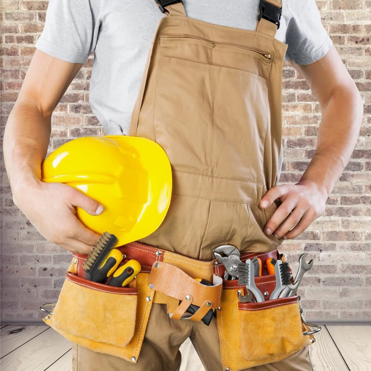 Wire Brushes Cleaning Set 6Pc, 9" and 7", for Welding... 